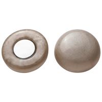 Tischtuchbeschwerer Perle in diversen Farben - Creme/Schwarz, Naturmaterialien/Metall (4cm) - Modern Living