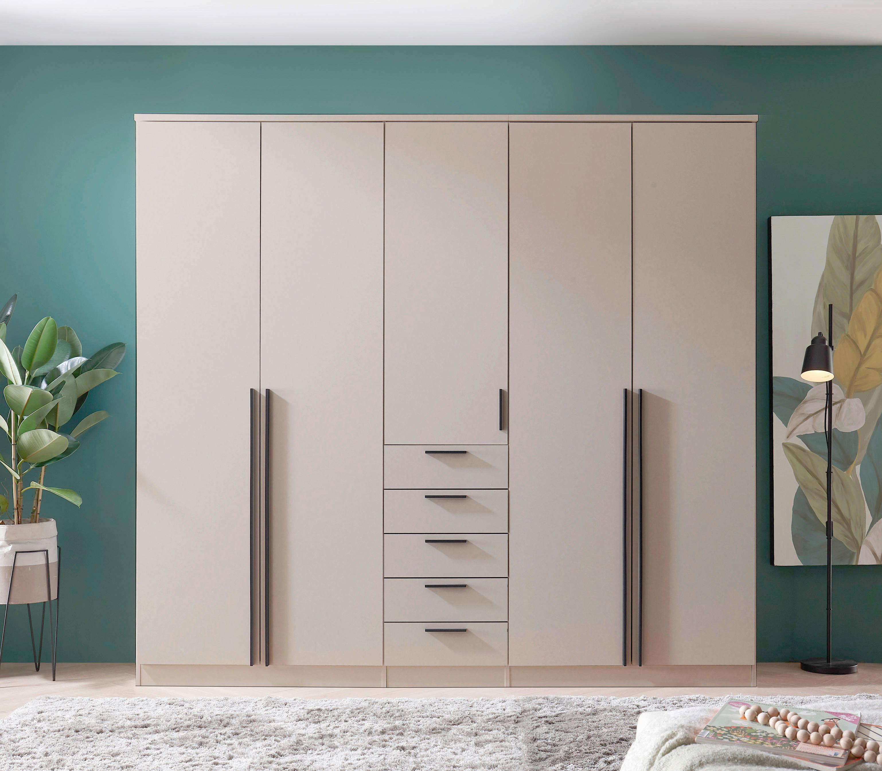 Ormar S Klasičnim Vratima Arnis - kašmir/crna, Konvencionalno, drvni materijal/plastika (225/210/52cm) - Modern Living