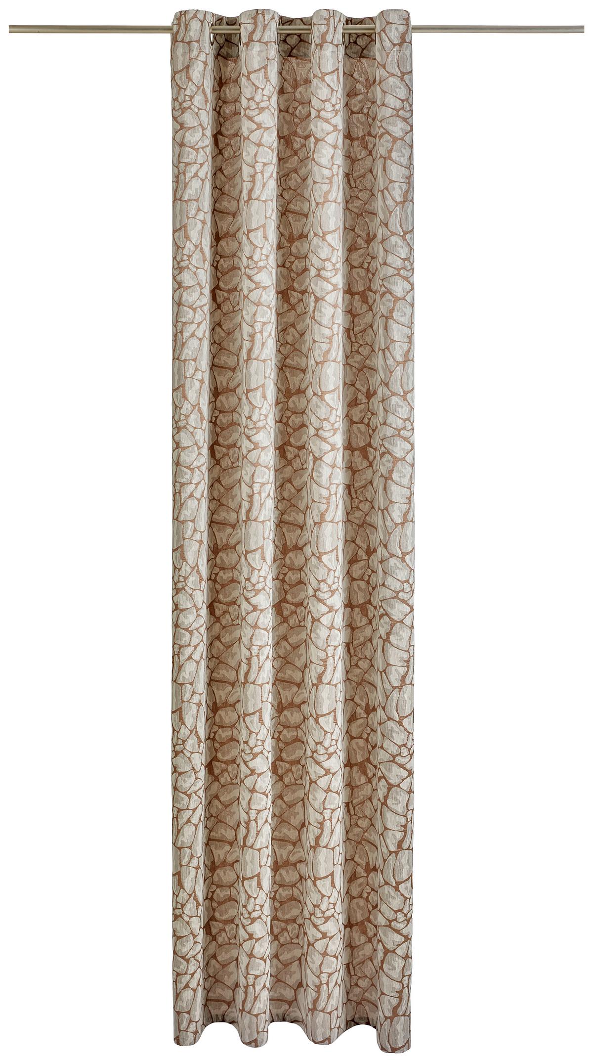 ZASŁONA NA PRZELOTKACH PEDRA - taupe/brązowy, Lifestyle, tkanina (140/245cm) - Dieter Knoll