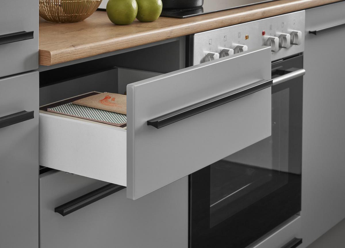 ECKKÜCHE DENVER - Eichefarben/Schwarz, Design, Holzwerkstoff/Kunststoff (220/175cm) - P & B