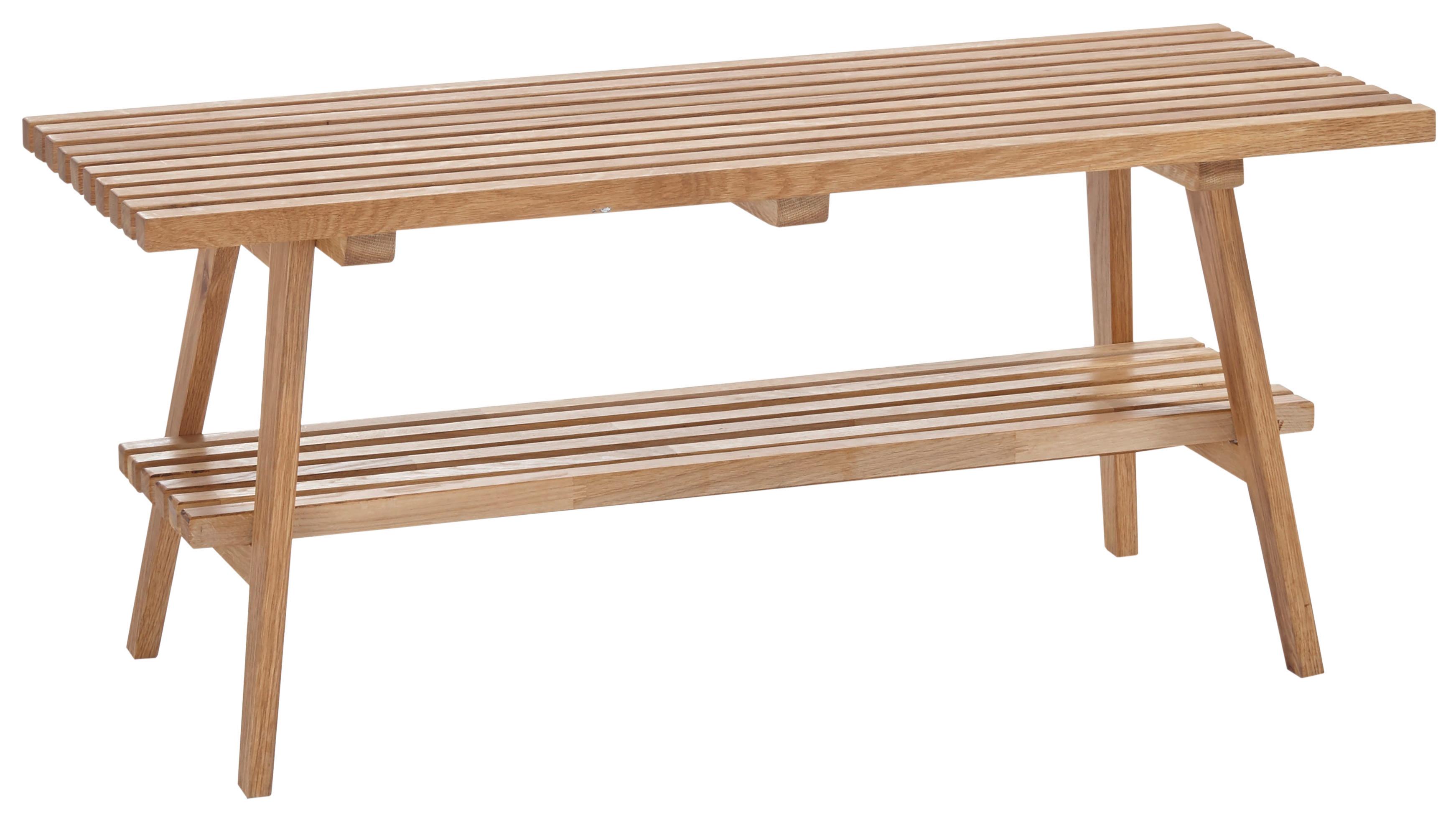 SIEDZISKO DO PRZEDPOKOJU ALWAR - kolor dębowy, Natur, drewno (100/45/35cm)