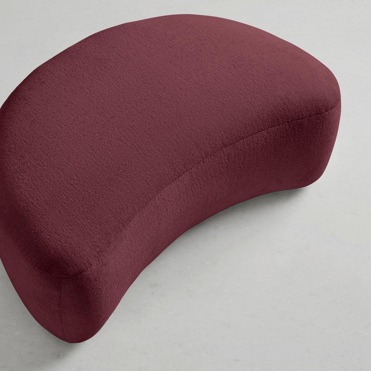 Hocker Leonas Hocker Bordeaux - Bordeaux/Schwarz, MODERN, Kunststoff/Textil (102/42/66cm) - Premium Living