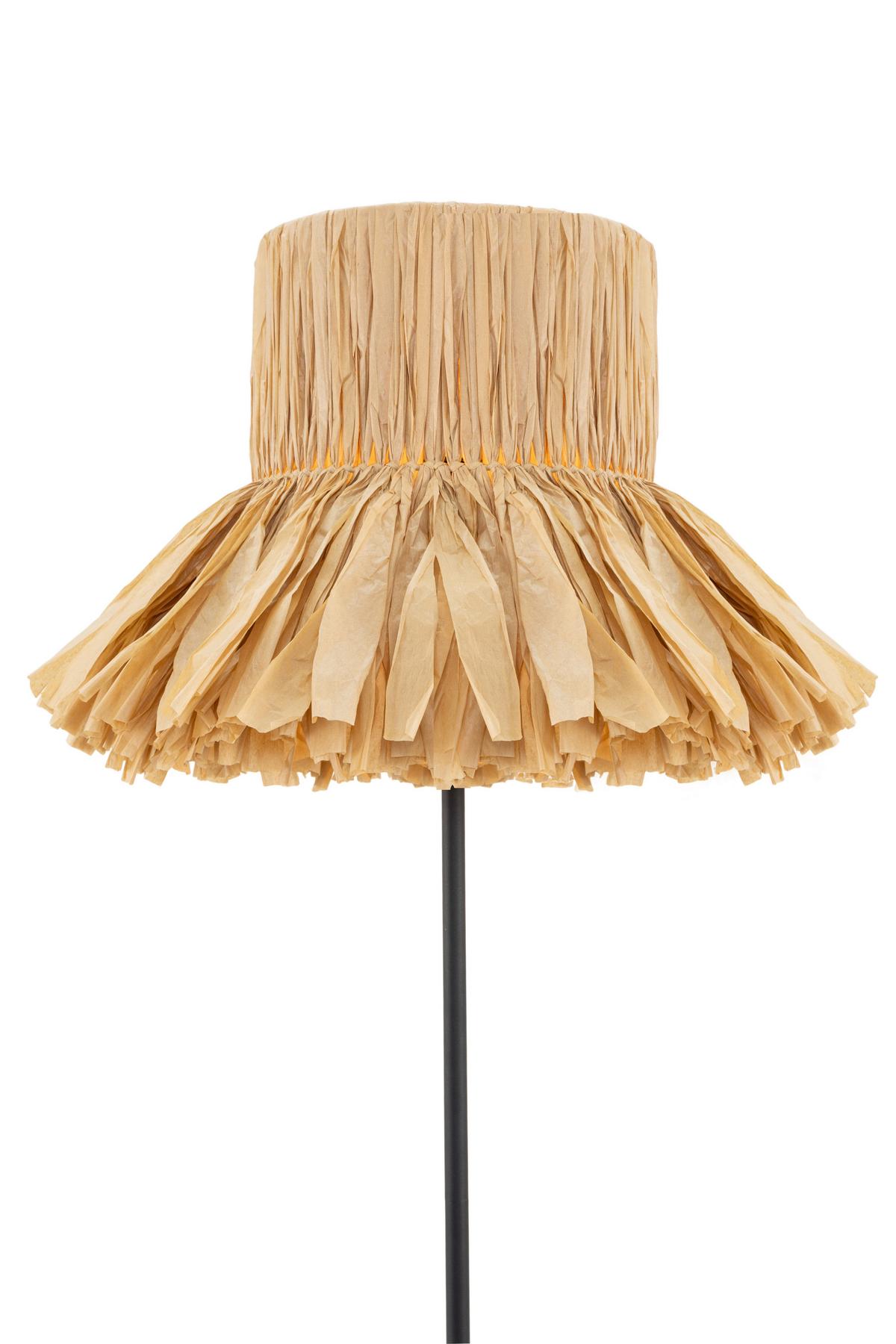 LAMPA STOJĄCA DANAI - kolor naturalny/czarny, Design, metal/papier (50/150cm) - Collet's Monde