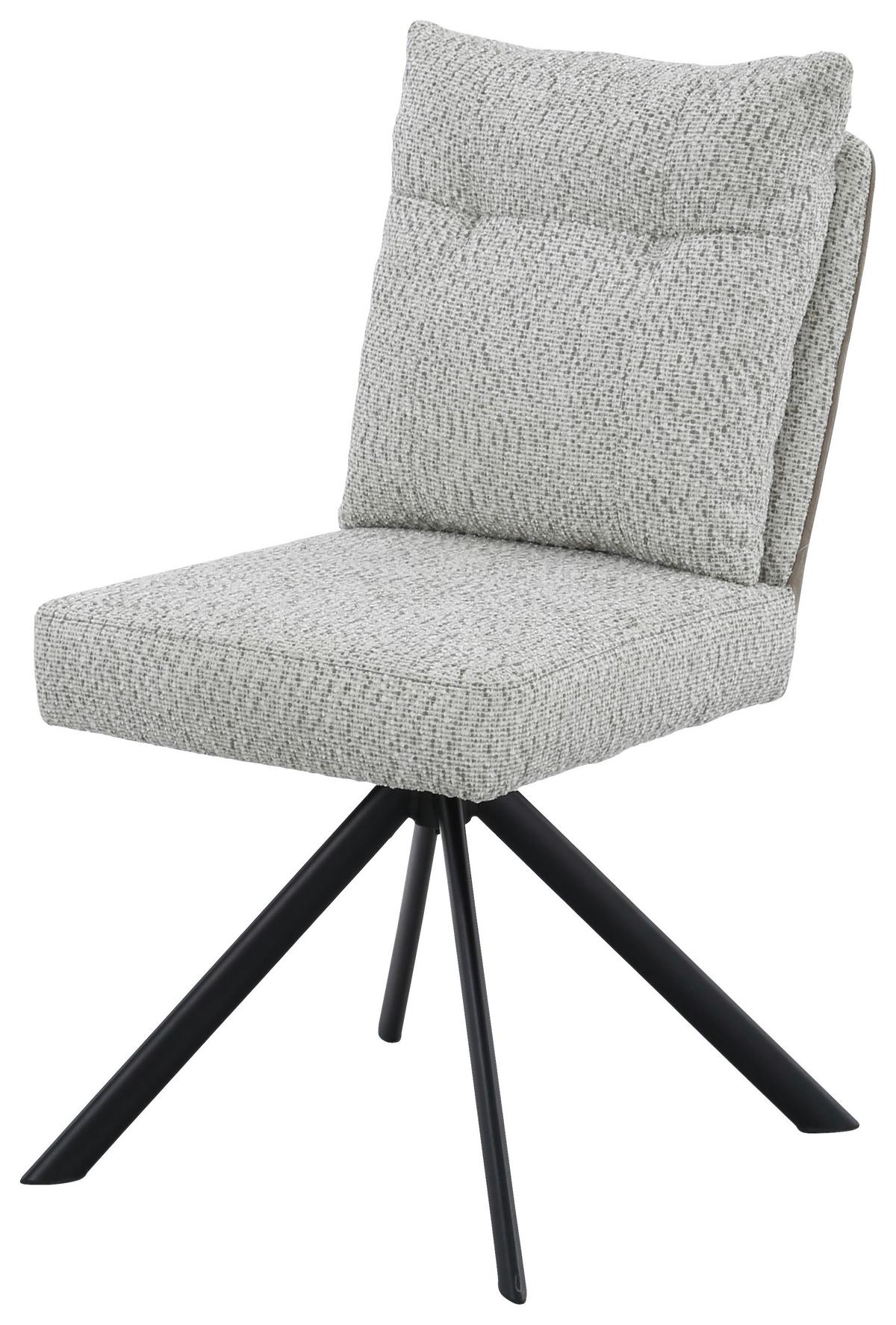 Stolica Evelin - svijetlo smeđa/crna, Moderno, metal/tekstil (47/89/64cm) - Premium Living