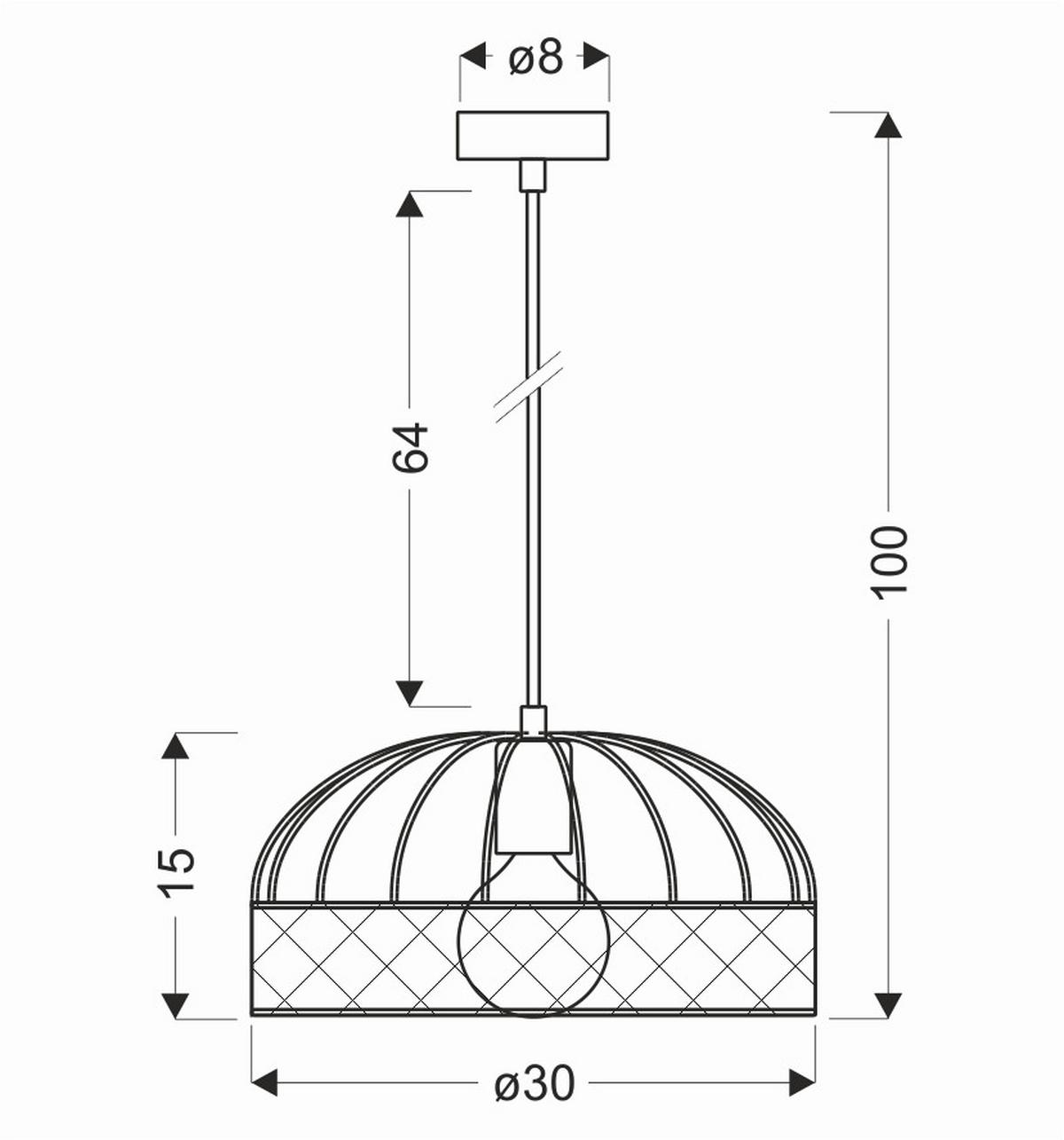 Svjetiljka Viseća 31-78469 - crna, Basics, metal (30/30/100cm)