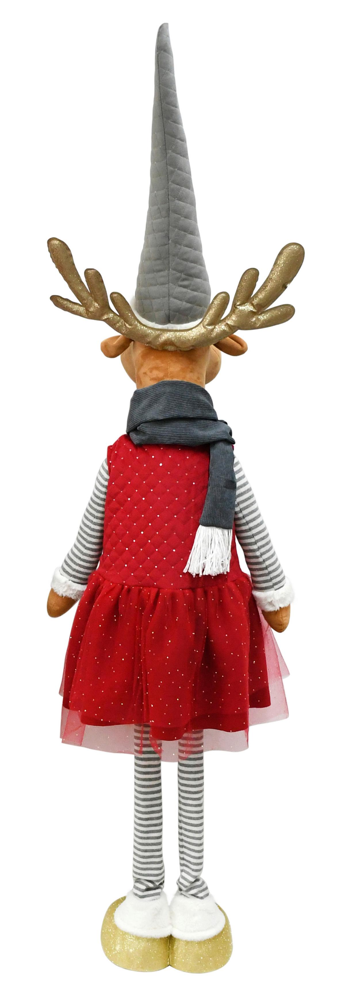 Dekorentier Kristina Grau/Rot/Goldfarben - Rot/Goldfarben, Kunststoff/Textil (50/140-185/32cm) - Mömax