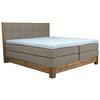 Boxspringbett Cloud Taupe ca. 180x200cm - Taupe/Eichefarben, KONVENTIONELL, Holz/Holzwerkstoff (180/200cm) - Premium Living