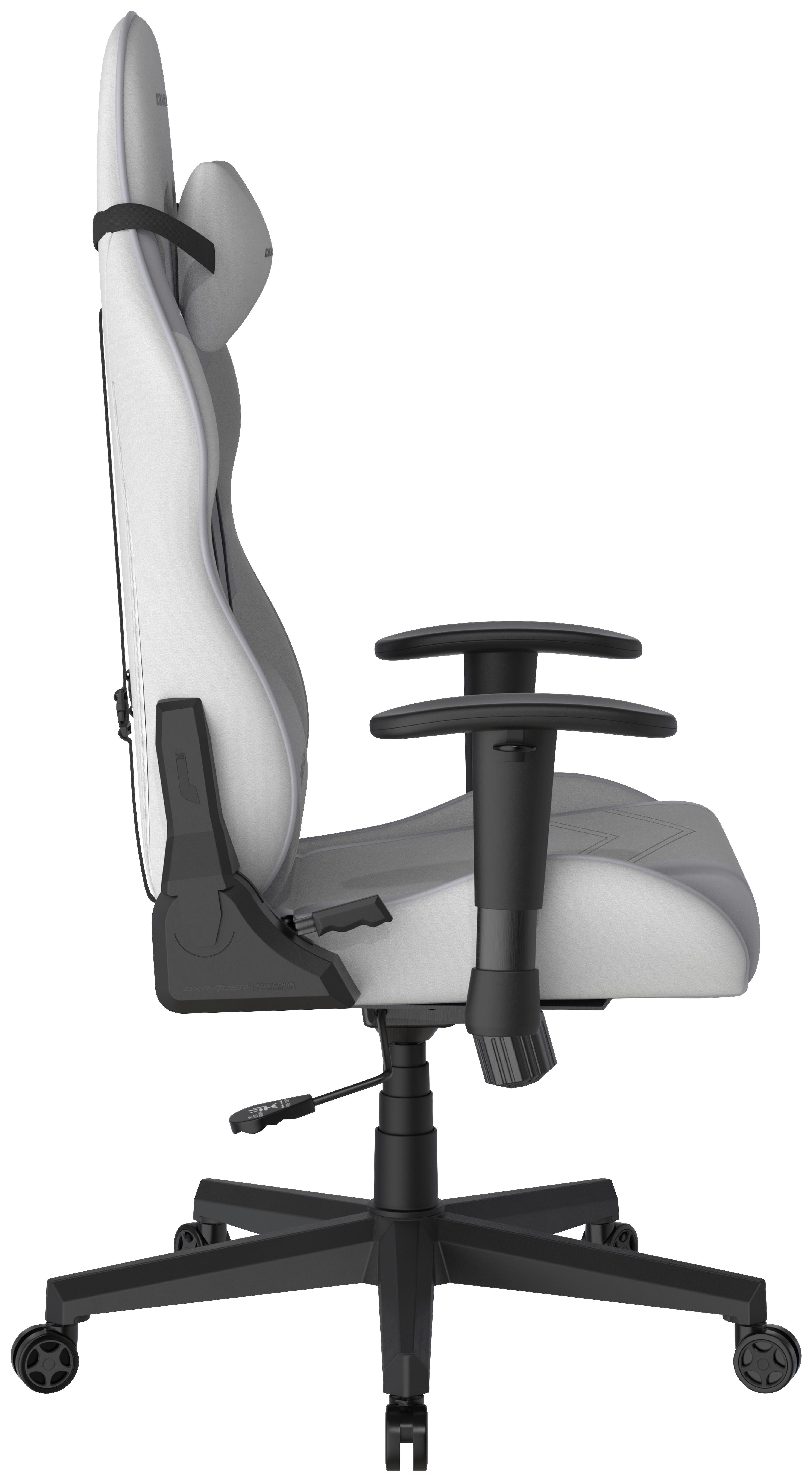 GAMINGSTOL PRINCE - vit/grå, Modern, textil/plast (67/126/67cm) - Dxracer