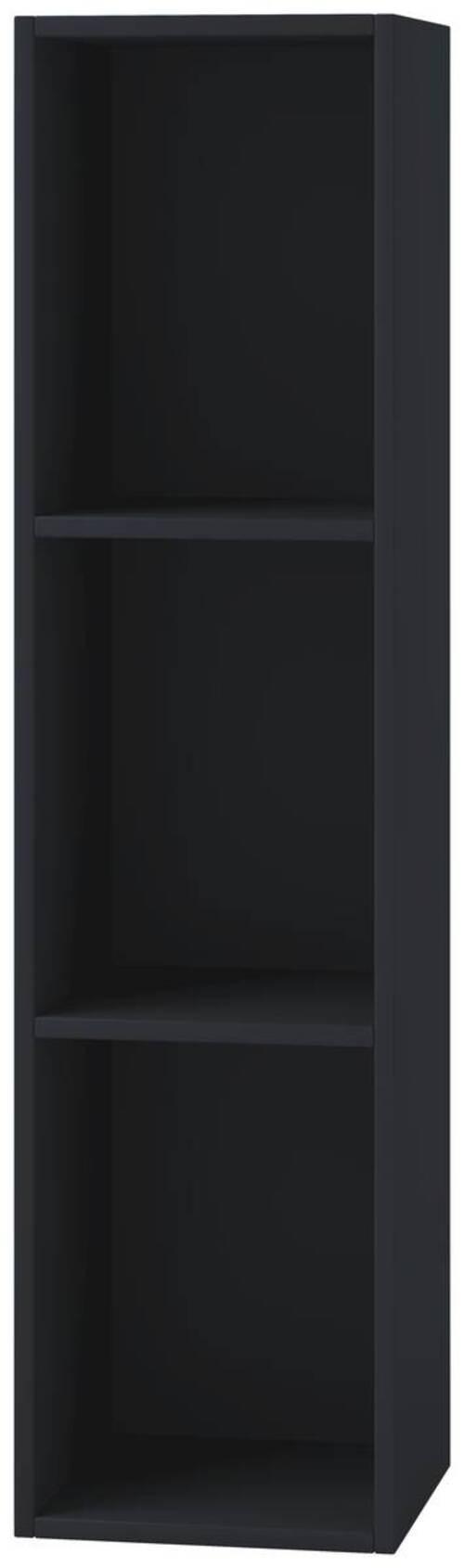 Schallplattenregal Platto in Schwarz, B: 34 cm - Schwarz, KONVENTIONELL, Holzwerkstoff (34/107/29cm) - MID.YOU