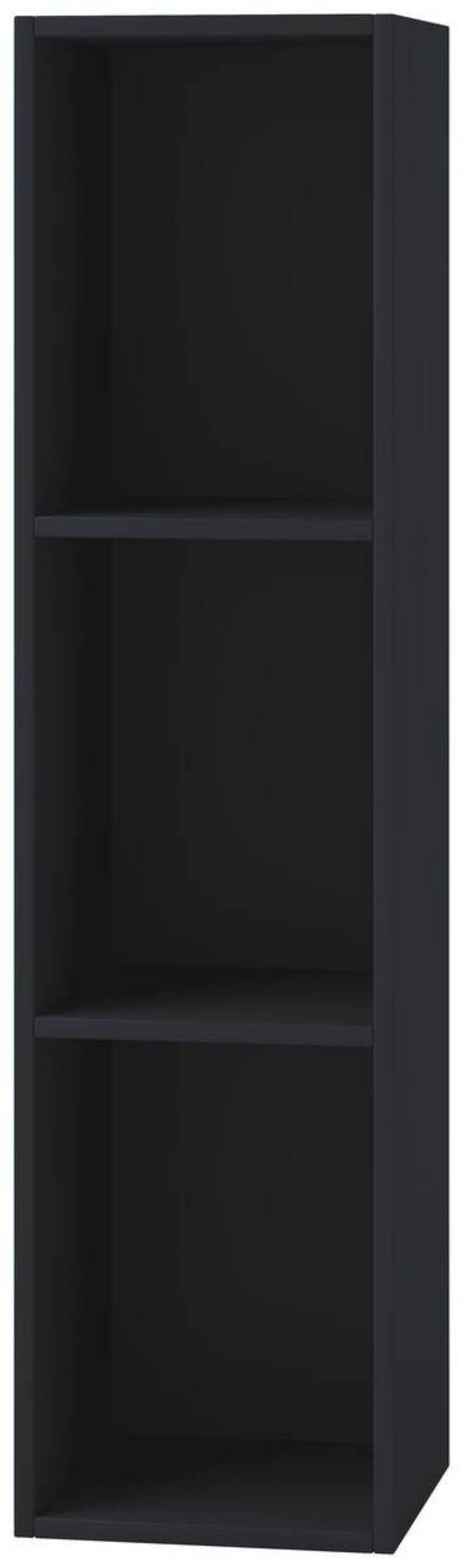 Schallplattenregal Platto in Schwarz, B: 34 cm - Schwarz, KONVENTIONELL, Holzwerkstoff (34/107/29cm) - MID.YOU