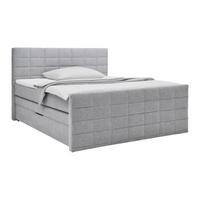 Boxspring Krevet Damon - srebrne boje/crna, Konvencionalno, tekstil/plastika (180/200cm) - Modern Living