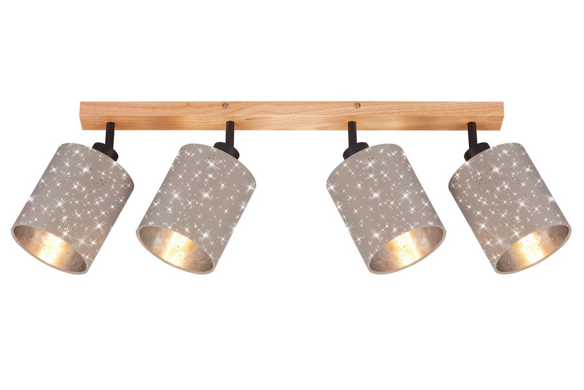 LAMPA SUFITOWA LED 2078-041 - taupe, Konventionell, metal/drewno (65/13/15,5cm) - Briloner