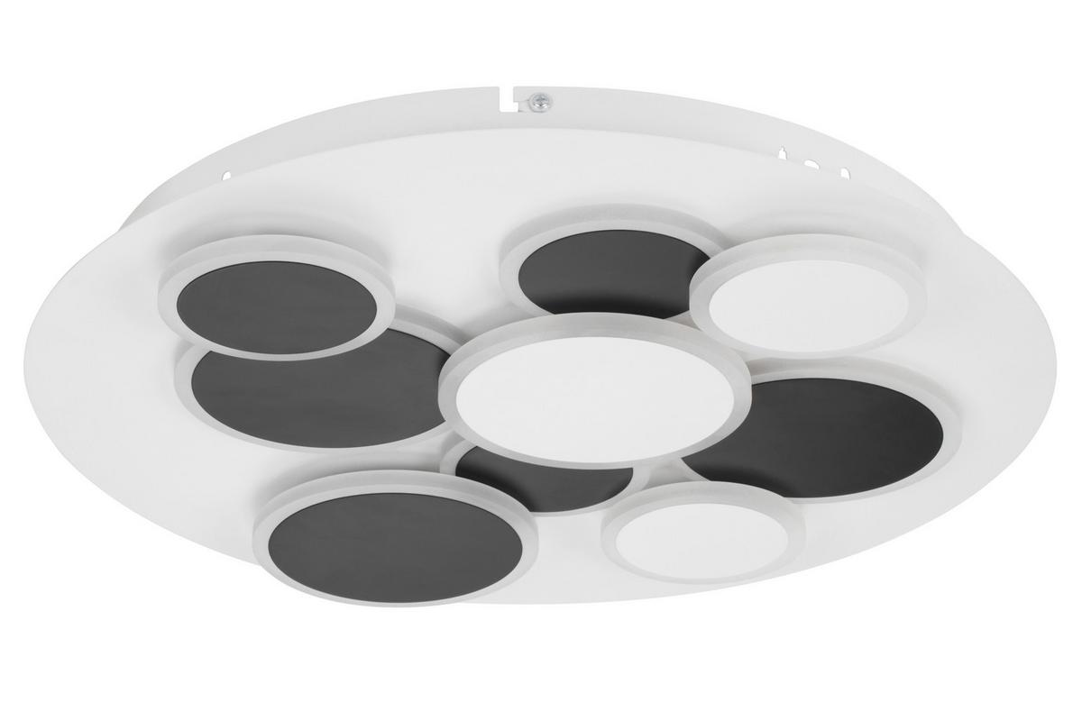 LAMPA SUFITOWA LED BLACKBURN *SBN* - czarny/biały, Trend, tworzywo sztuczne/metal (46,8/6cm) - Novel