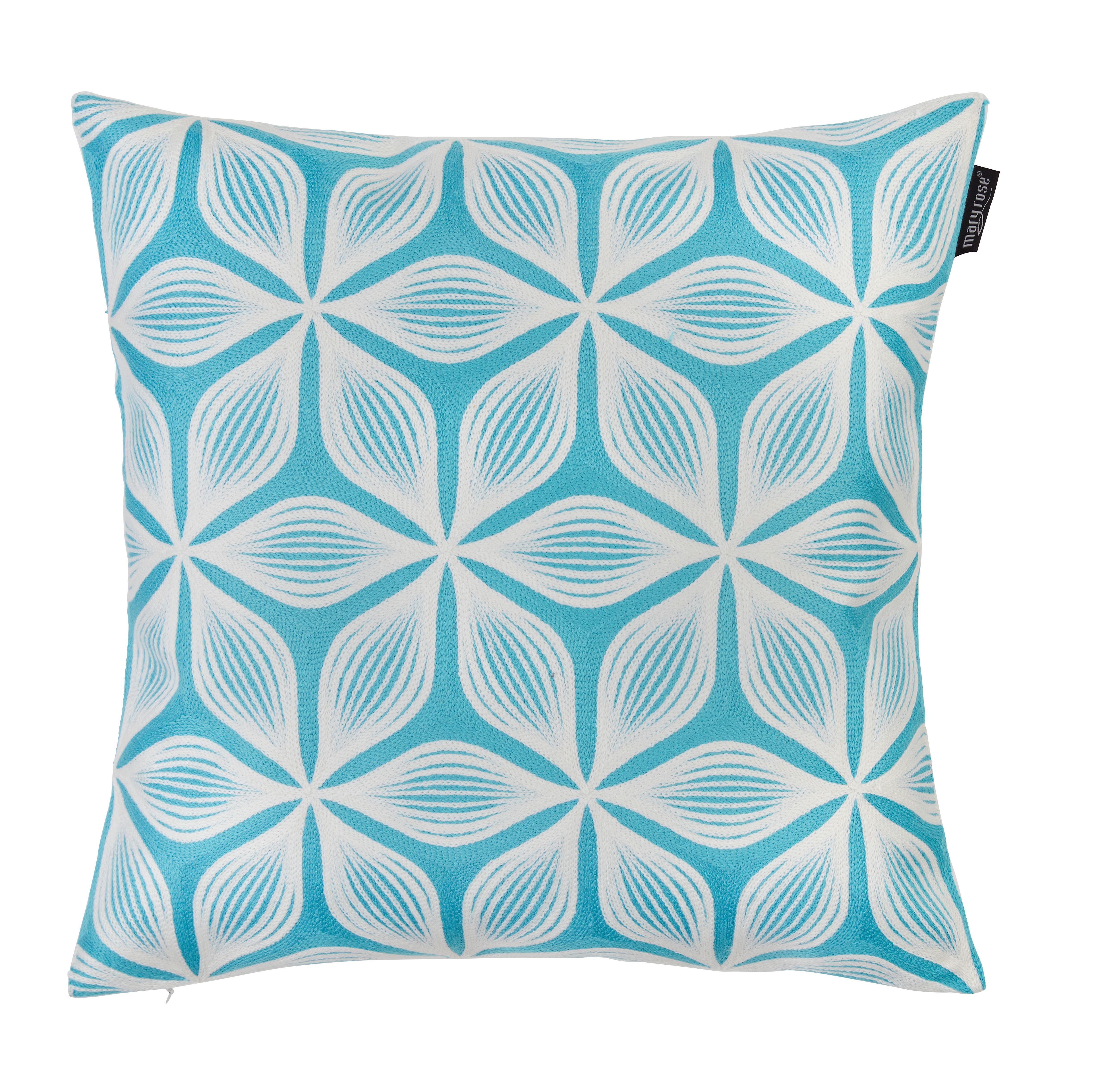 Zierkissen Bella in Petrol ca. 45x45cm - Petrol, MODERN, Textil (45/45cm) - Mary's