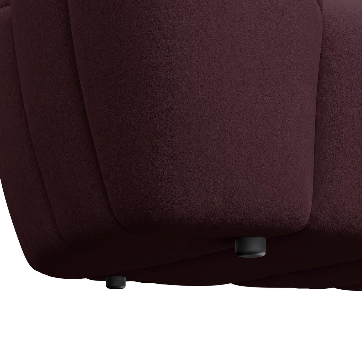 Megasofa Deseo Bordeaux - Bordeaux/Schwarz, MODERN, Kunststoff/Textil (310/250cm) - Mömax