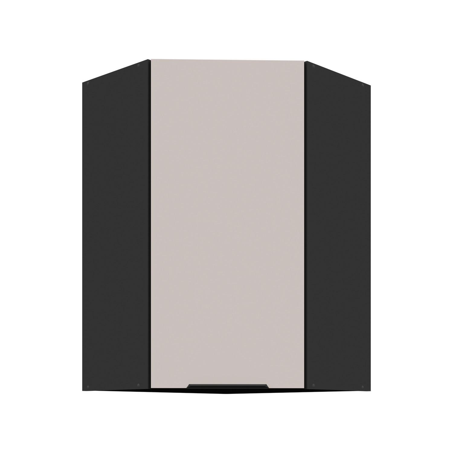 Kutni Viseći El.2 Vr./2 Police Arona - bež/crna, Moderno, drvni materijal/metal (60x60/90/31cm)