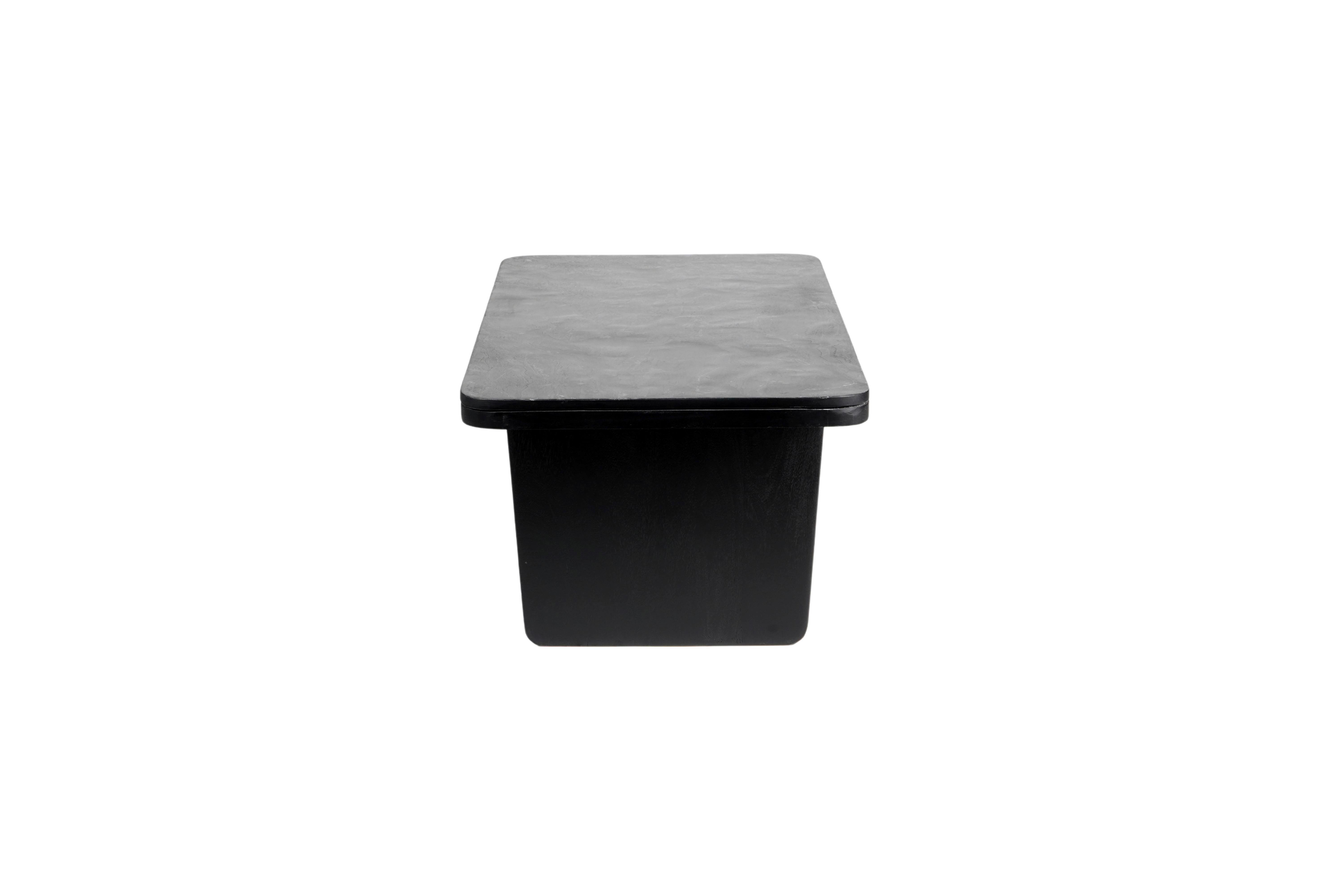 SOFFBORD LEON-STUDIO- - svart, Modern, trä/sten (110/55/40cm) - Premium Living