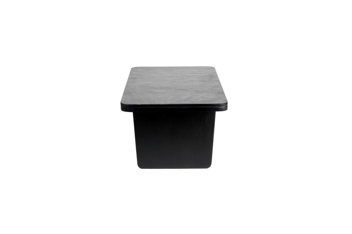 Couchtisch Leon Schwarz Mangoholz - Schwarz, MODERN, Holz/Stein (110/55/40cm) - Premium Living