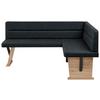 Eckbank in Eiche Artisan/Dunkelgrau - Dunkelgrau/Eiche Artisan, Basics, Holz/Textil (181/85/141cm) - Based
