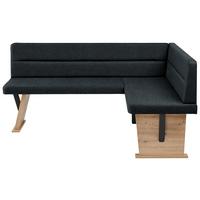 Eckbank in Eiche Artisan/Dunkelgrau - Dunkelgrau/Eiche Artisan, Basics, Holz/Textil (181/85/141cm) - Based