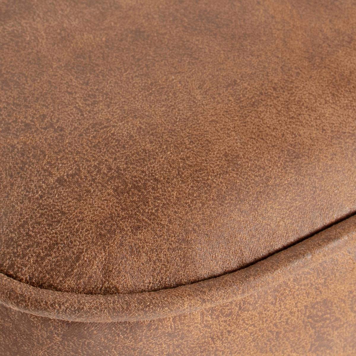 Barhocker Vogue Schwarz/Cognac B: 50cm - Cognac/Schwarz, MODERN, Textil/Fell (50/103/55cm) - Livetastic