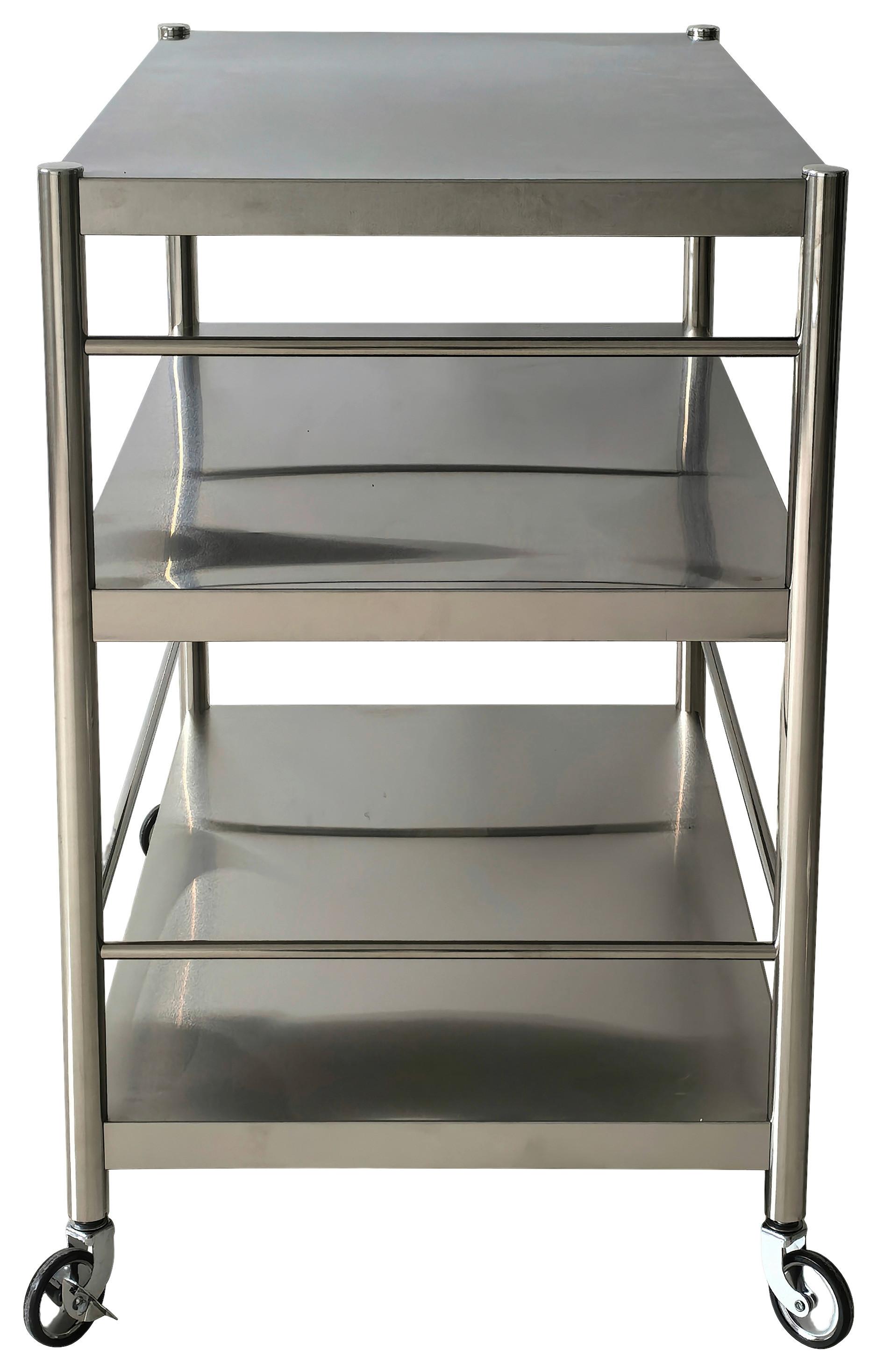 SERVERINGSVAGN SANDRO -EXKLUSIV- - silver/svart, Klassisk, metall/plast (95/88/55cm) - Mömax