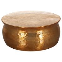 Couchtisch Karam Ø ca. 75 cm Alu Gold - Goldfarben, LIFESTYLE, Metall (75/75/31cm) - MID.YOU