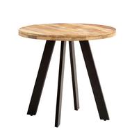 Esstisch Echtholz ca. 80x80x75 cm - Schwarz/Braun, Design, Holz/Metall (80/80/75cm) - MID.YOU