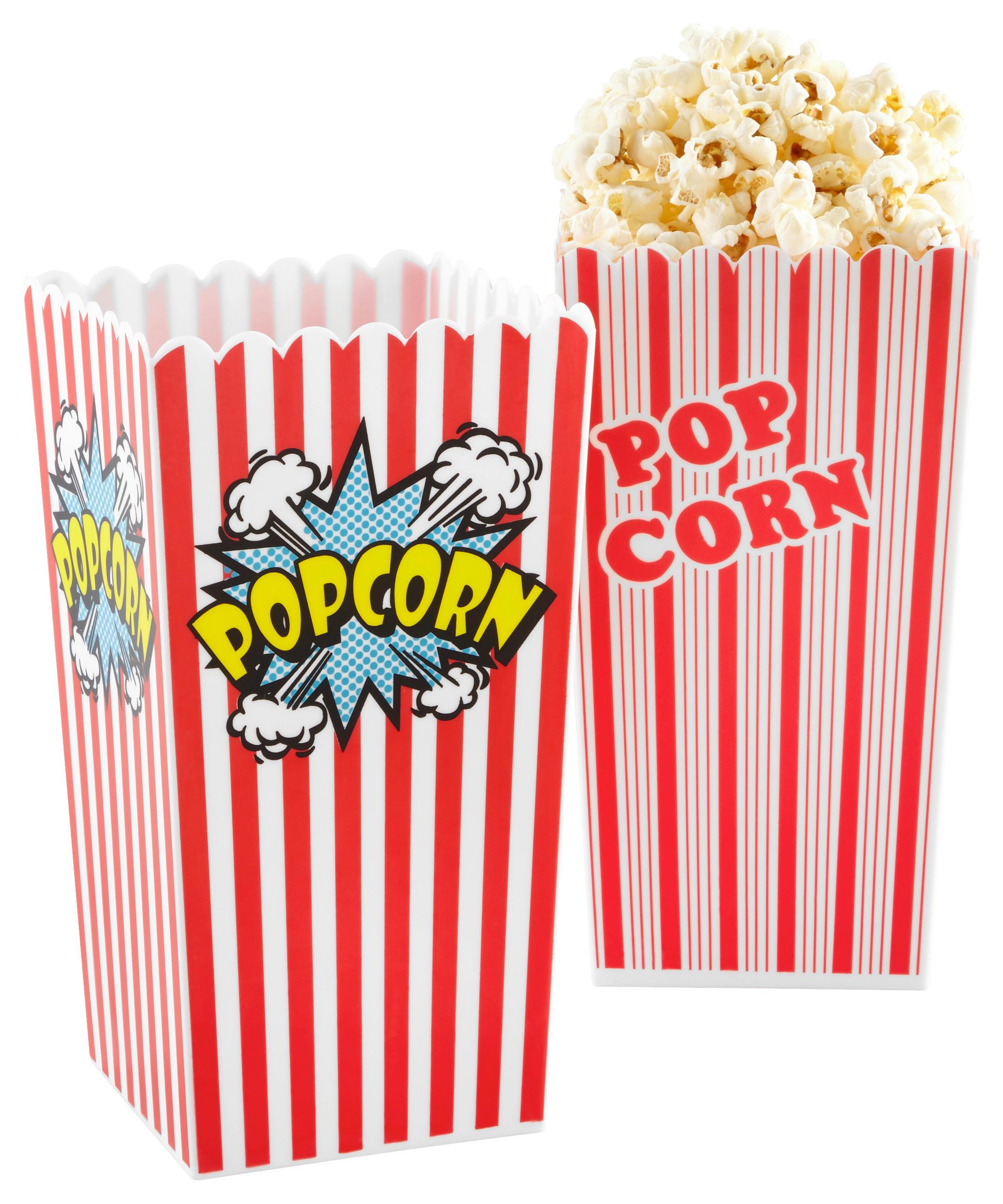 POPCORNBÄGARE POPPY - vit/röd, plast (11/11/21,5cm) - Modern Living