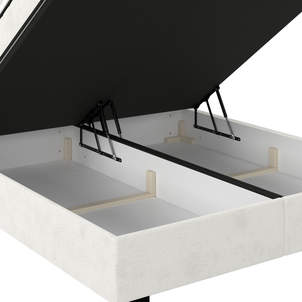 Box Krevet Maya C - crna/krem, Moderno, drvni materijal/drvo (200/220cm) - Based