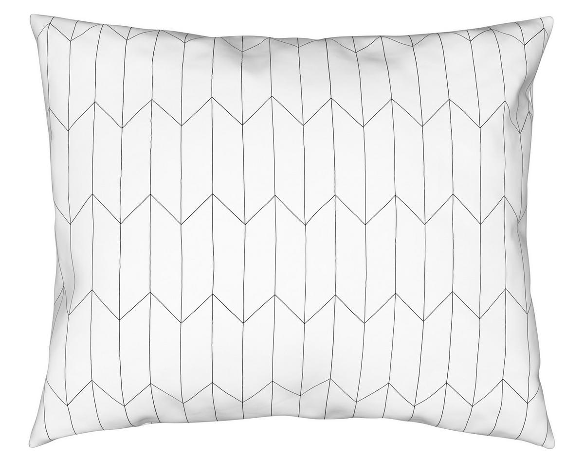 Bettwäsche Tegola in Schwarz/Weiss ca. 160x210cm - Weiss/Schwarz, Modern, Textil (160/210cm) - Modern Living