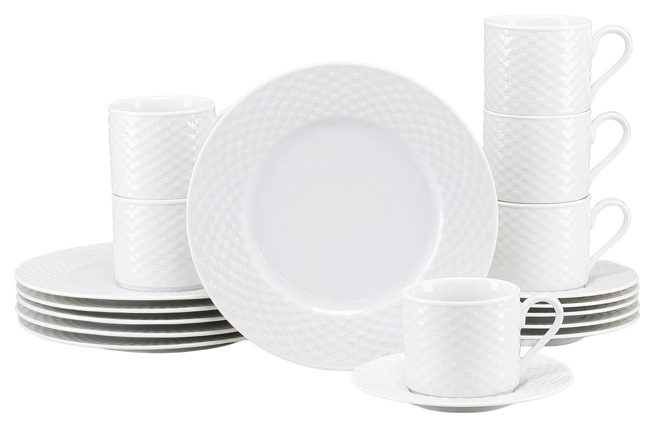 SERWIS KAWOWY 24640 POLO - biały, Basics, ceramika - Creatable