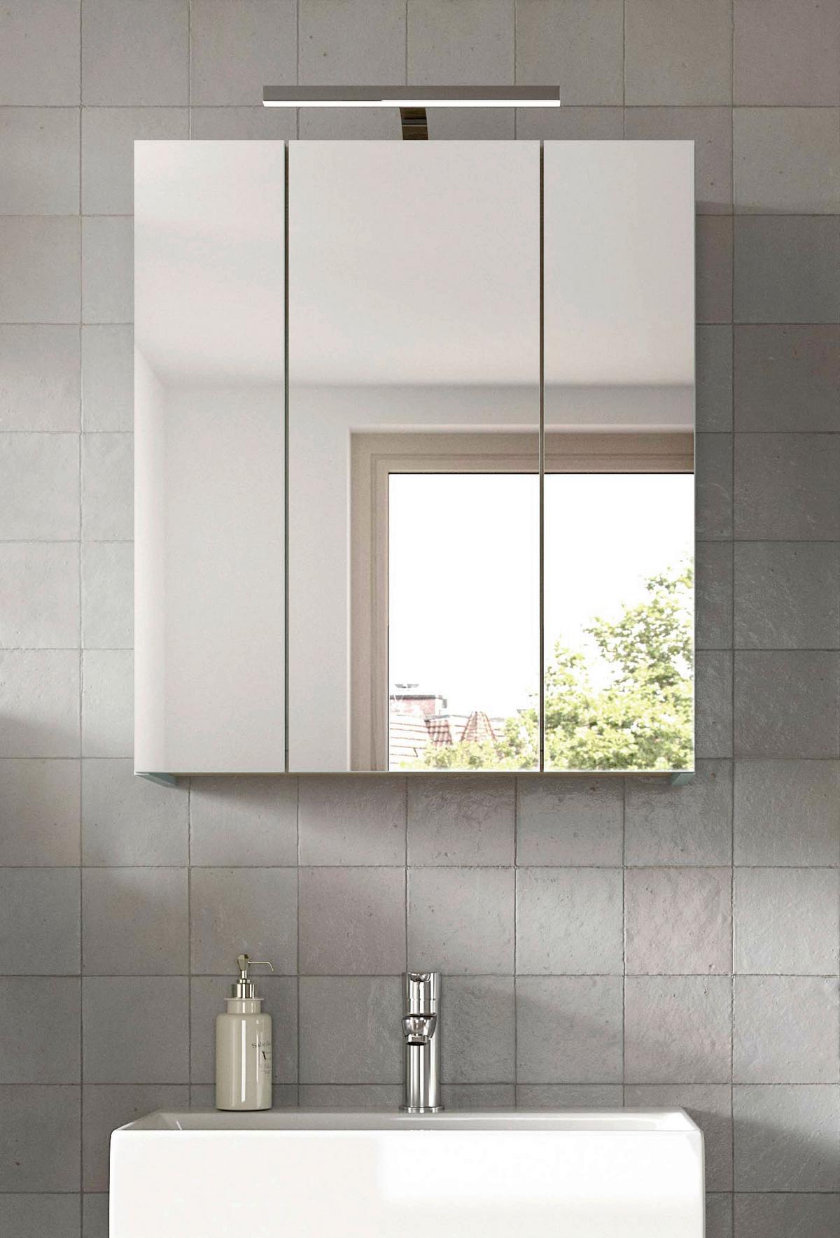 Spiegelschrank Star mit LED ca. 60x68x19 cm Eiche - Eiche San Remo, MODERN, Glas/Holzwerkstoff (60/68/19cm) - MID.YOU