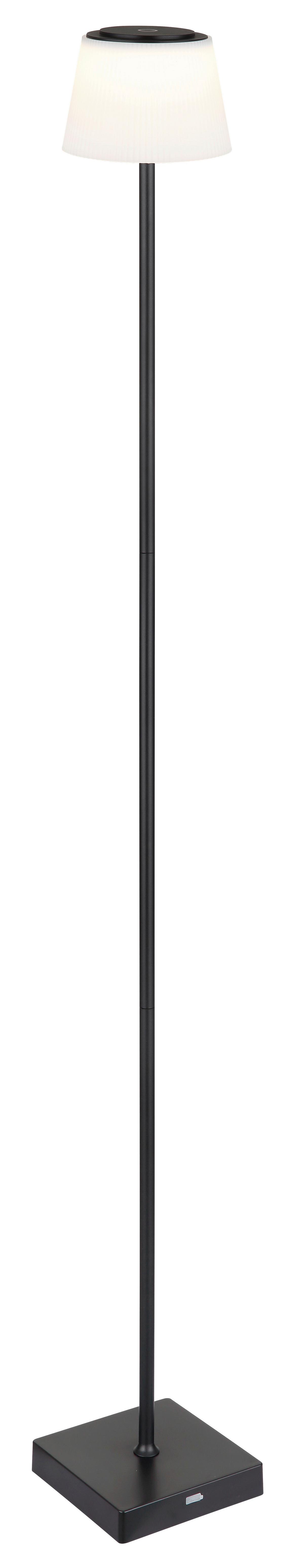 Stoječa Svetilka Gregoir, S Sijalko - črna/bela, Design, kovina/umetna masa (14/14/120cm) - Globo