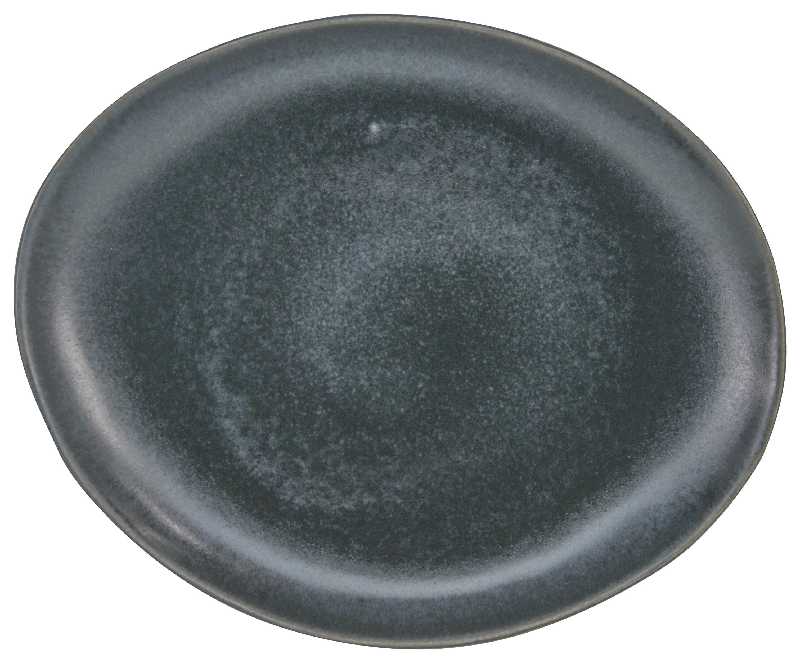 TALERZ OBIADOWY GOURMET - czarny, Modern, ceramika (27/20/3cm) - Premium Living