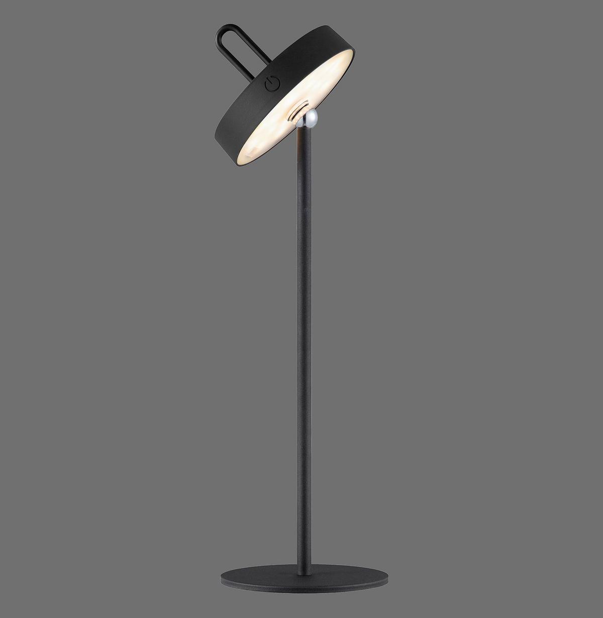 LED-Tischleuchte Amag Schwarz - Schwarz, MODERN, Kunststoff/Metall (13/13/46,8cm)