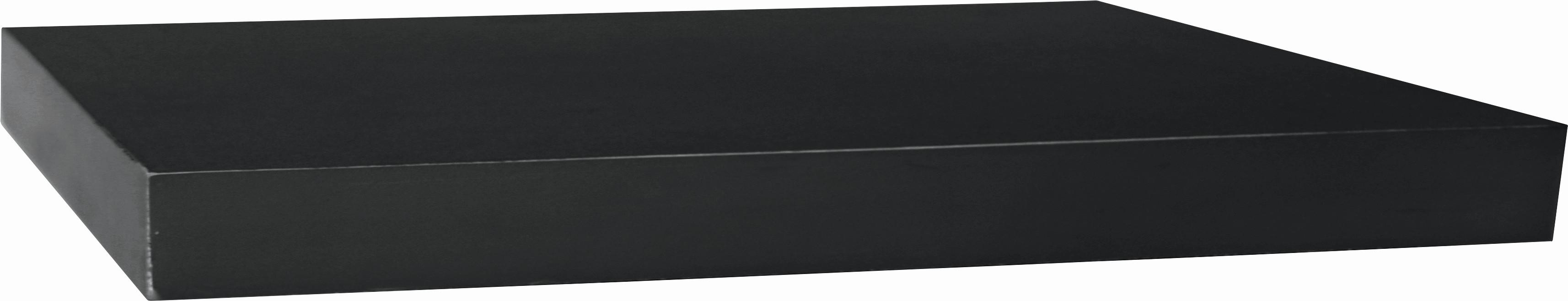 Poliță de perete Simple - negru, Modern, material pe bază de lemn (80/3,8/23,5cm) - Modern Living