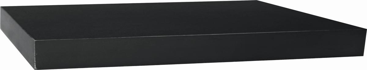 Poliță de perete Simple - negru, Modern, material pe bază de lemn (80/3,8/23,5cm) - Modern Living