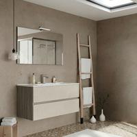 Bază pentru lavoar Easy - crem/antracit, Modern, material pe bază de lemn (100/51/46cm)