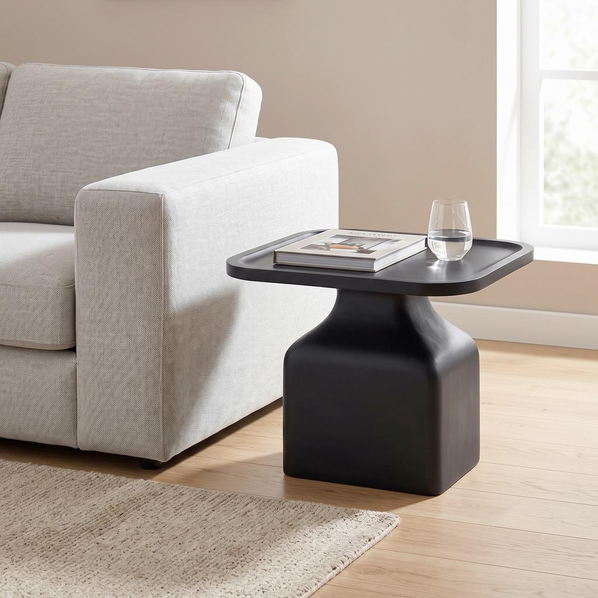 Beistelltisch Noir -Trend- - Schwarz, Modern, Holz (50/35/45cm) - Premium Living