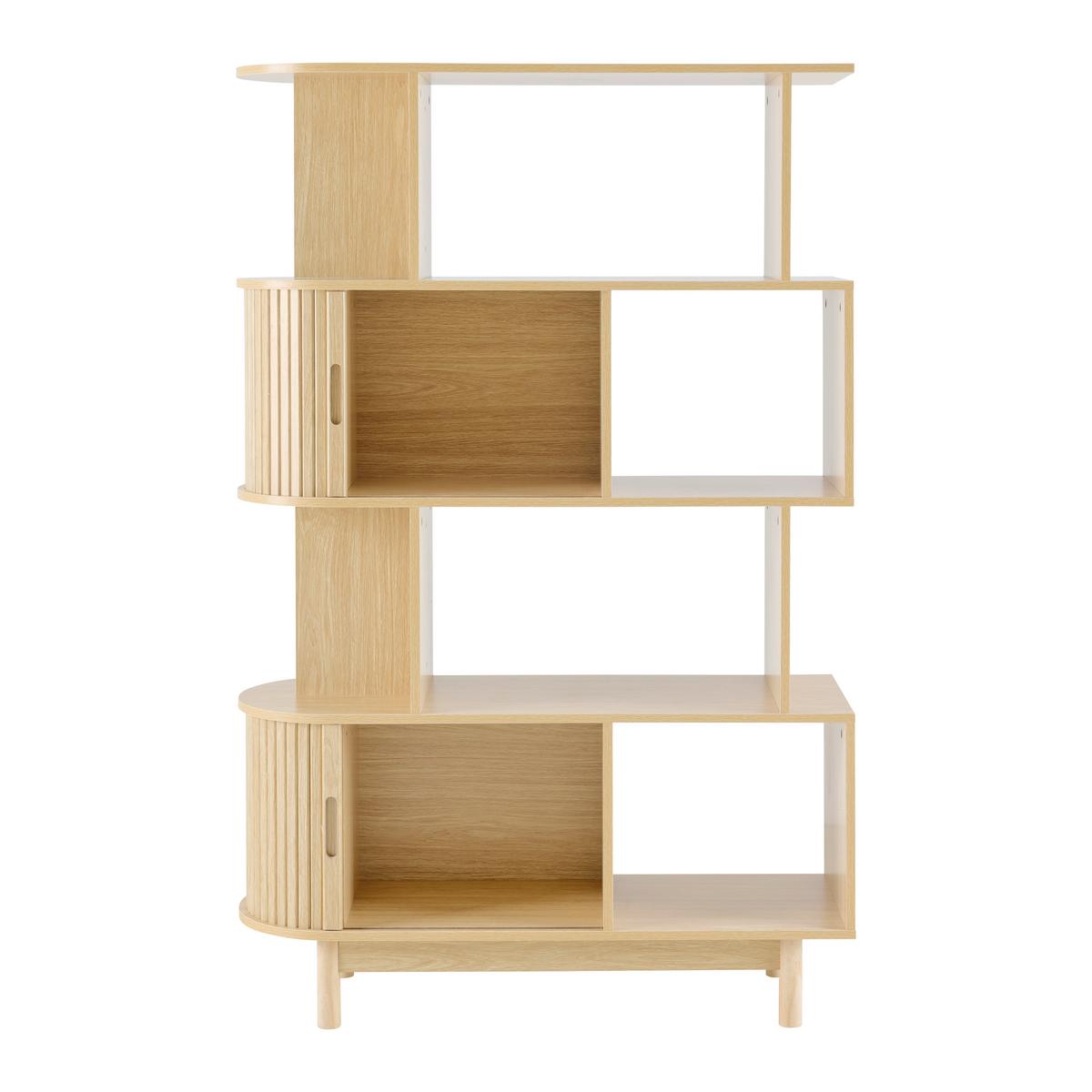 Etajeră SKANDY - culoare natur, Modern, lemn/material pe bază de lemn (100/156/35cm) - Modern Living