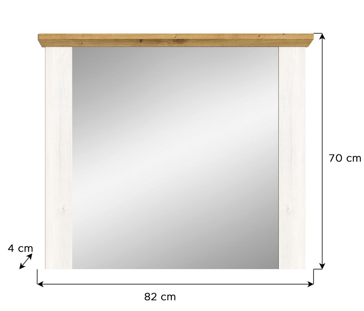 Wandspiegel Verona ca. 78x70 cm Lärche/Eiche - KONVENTIONELL, Holzwerkstoff (78/70/4cm) - MID.YOU