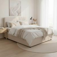 Boxbett Marco Creme ca. 140x200 cm - Creme/Schwarz, MODERN, Holz/Kunststoff (140/200cm) - Bessagi Home