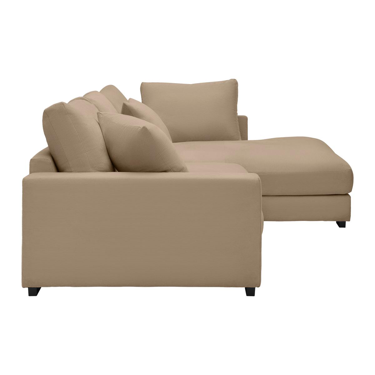 Kutna Garnitura Pedro - smeđa/crna, Moderno, tekstil/plastika (300/190cm) - Mömax