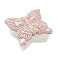 Dose Butterfly in Rosa/Weiß - Rosa/Weiß, Keramik (7,5/4,5/7,5cm) - Mömax modern living