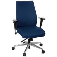 Pisarniški Stol Pro-tec 250, Temno Modra - črna/barve aluminija, Moderno, kovina/umetna masa (57/116/51cm) - MID.YOU