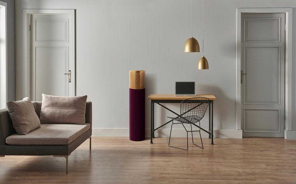 BODENVASE ART DECO 1145 - Beere/Goldfarben, Trend, Metall (25/121cm) - Kayoom