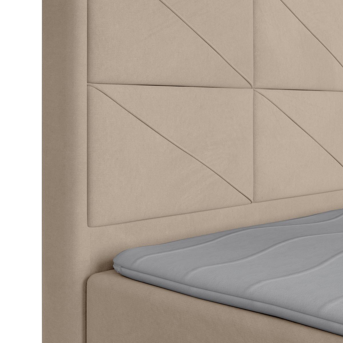 Boxspringbett Helsinki ca. 180x200 cm Beige - Beige, MODERN, Holz/Kunststoff (180/200cm) - MID.YOU
