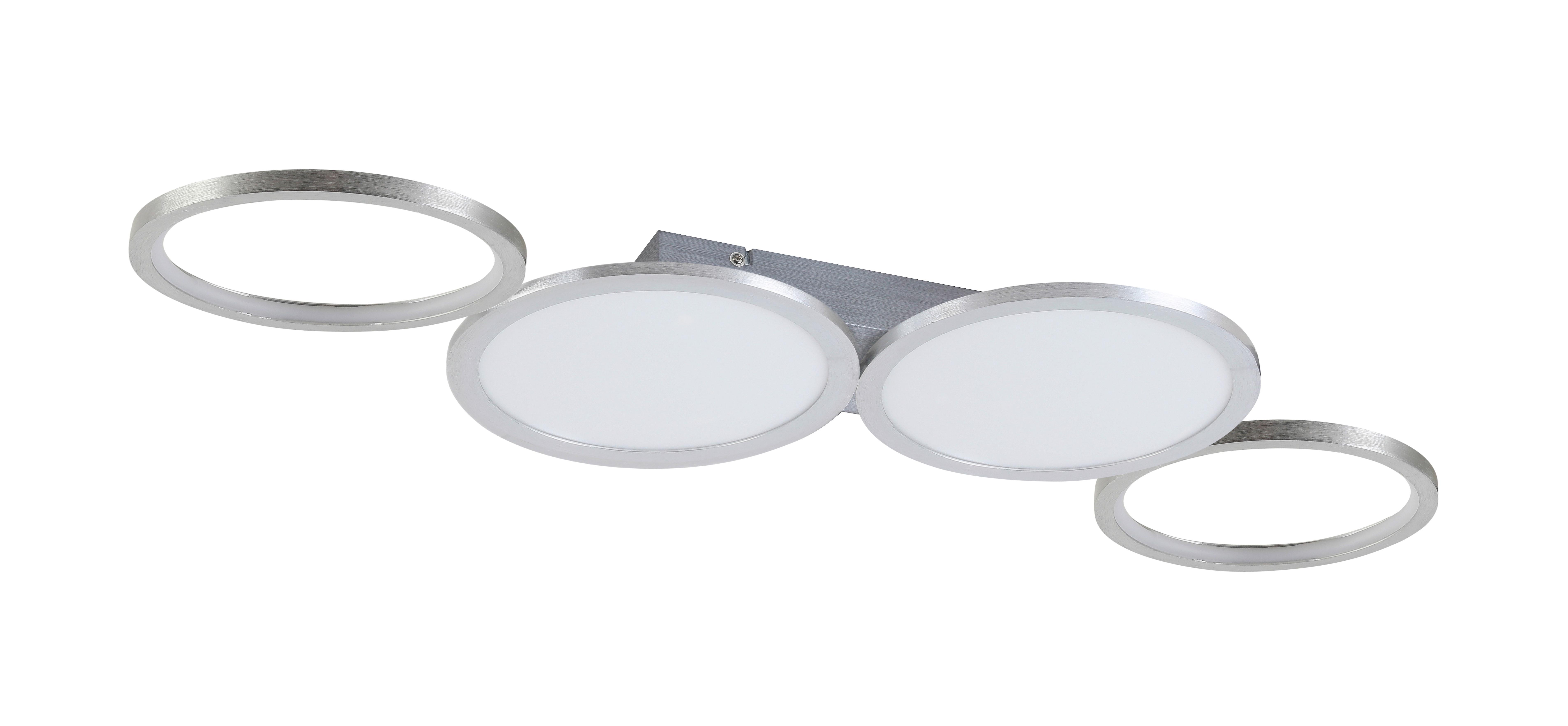 LAMPA SUFITOWA LED C13989L - kolor aluminiowy, Design, tworzywo sztuczne/metal (91/34/6cm) - Novel
