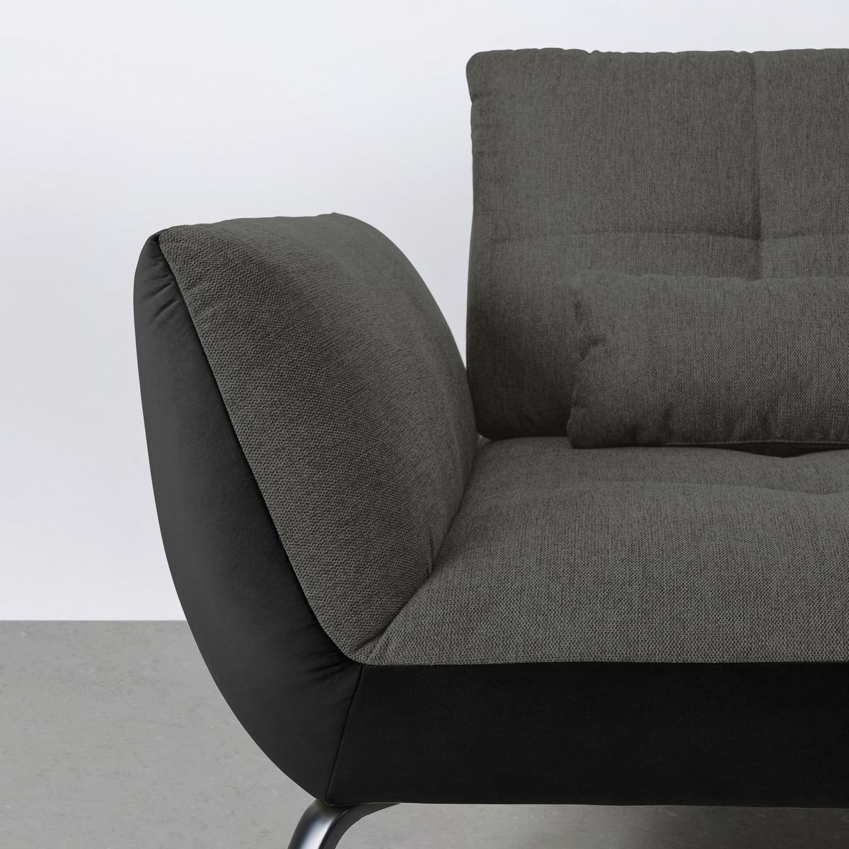 Wohnlandschaft Trendy Anthrazit/Schwarz - Anthrazit/Schwarz, MODERN, Holzwerkstoff/Textil (310/93/250cm) - Premium Living